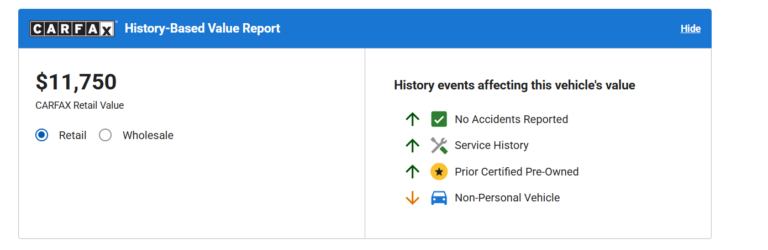 CARFAX PDF SAMPLE REPORT